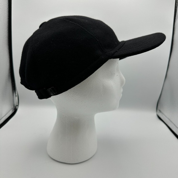 Conte Florence Hat Cap 60 Black Wool Earflap Baseball Italy Sporty Luxury - Picture 3 of 15